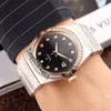 New 123.10.38.21.01.002 Automatic Mens Watch Steel Case Black Dial Diamond Mark Stainless Steel Bracelet Sports Watches E62c3