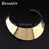 MANILAI Classic Style High quality Shine Torques Choker Collar Necklaces Statement Jewelry Women Neck Fit Short Design240M