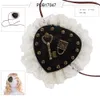 Cospty Women Cadılar Bayramı Karnaval Parti Kostümü Vintage Steampunk Anahtar PU Deri Korsan Göz Yaması Gotik Lolita Accessories1166f