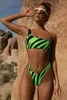Bikini monospalla modello animale bikini set DHL fasciatura donna divisa vita alta costumi da bagno costume da bagno costume da bagno beachwear J190619