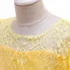 Beauty Ballgown Yellow Long lace Kids Dresses Wedding Pageant Dresse Birthday Party Dresses First Communion 20191
