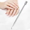 Rostfritt stål Cuticle Remover Dubbelsidig Finger Dead Skin Push Nail Cuticle Pusher Manicure Pedicure Care Tool