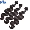 Wefts MikeHAIR Дешевые человеческие волосы оптом 3 пучка бразильских волос объемная волна малазийский индийский модный стиль перуанские пучки волос для женщин