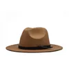 Fall Winter Korean version of the flat woolen hat belt big eaves felt hats plain weave cap Europe and America4502042