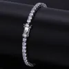 Mens Iced Out Tennis Chain Gold Silver Bracelet Fashion Hip Hop CZ Bracelets Jewelry 345mm 78inch6629908