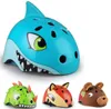 3D-Cartoon Dinosaurier Haifisch Fuchs Bärenzyklus Fahrrad Helm Kleinkinder Kinder Roller Schutzhelme S M für 2y-12y