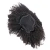 Afro Kinky Curly Cheveux Humains Queue De Cheval Couleur Noire Naturelle Extensions De Cheveux Brésiliens Slik Droite Clip Sur Queue De Cheval 100g