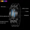 SKMEI Fashion Creative Sport Watch Men Stainless Steel Strap LED Display Watches 5Bar Waterproof Digital Watch reloj hombre 0926