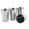 Stainless Steel Tumbler Cover Mug Sets 30ML Portable Camping Hiking Folding Tea Coffee Beer Cup 4Pcs / Set