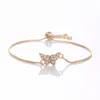 Summer fashion cute animal bracelet lucky eye butterfly bracelet ladies adjustable chain ladies gold jewelry gift