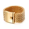 30MM Heavy Punk Herr Dam Mode Cykelkedja Armband Smycken Hiphop Guld SILVER Svart pojkar 316L Titanium Rostfritt Stål Biker Mesh Armband Herrarmband