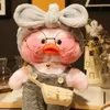 30cm kawaii lalafanfan cafe duck plush toy soft animal cartoonかわいいduckぬいぐるみ人形子供おもちゃクリスマス誕生日プレゼントy3647161