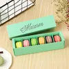 Emballage macaron 4 couleurs, boîtes en papier laser pour cadeaux de fête de mariage, 6 grilles, boîte d'emballage pour chocolats et biscuits LX1712