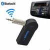 Bluetooth car kit محول 3.5mm aux ستيريو لاسلكي استقبال الموسيقى الصوتية مصغرة للهاتف الذكي mp3 psp اللوحي المحمول مع تغليف البيع بالتجزئة