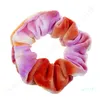 Korea Velvet Hair Scrunchie Elastic personalised ribbon Hair Bands Gradient Color Women Girls Headwear Ponytail Holder Hair Accessories Scrunchy C121802