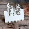 Cards Groom Signin Seat Table Hollow Marriage Bride Pearl MRS Card Card MR Paper Wedding Name Seat Laser Firam1118496