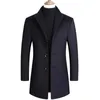 Cappotti in misto lana da uomo Cappotti uomo autunno inverno addensato di alta qualità Mens Casual Luxury Long Trench Coat Abbigliamento di marca1