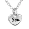 Pendentif d'urne de crémation en forme de cœur, petit cœur en argent Simple, pour cendres, collier souvenir commémoratif, en acier inoxydable 316L, nom personnalisé