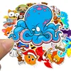 50 teile/satz Cartoon Aufkleber Animal Crossing Graffiti Octopus Pinguin Wasserdichte PVC Laptop Gitarre Skateboard Gepäck Niedliche Aufkleber Kinder Spielzeug