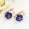 H:HYDE New Arrival Fashion Green Blue Crystal Earrings For Women Girls Vintage Drop Earrings Statement Wedding Jewelry Wholesale