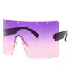 트렌드 대형 선글라스 여성 선글라스 1 피스 바람 방전 고글 거울 미러 태양 안경 UV400