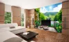 3D Papel De Parede Bela Varanda Com Flores E Bela Paisagem Sala De TV Plano De Fundo Bound Wall Painting Wallpaper