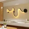 Modern Curve LED Wall Lamp Snakelike S Shape Fixtures Lights For Living Room Aisel Corridor Aluminium Home Decor Murale Luminaire5620948