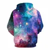 Conmotin Universo Galaxy Starry Sky Terra 3D Imprimir Moda Com Capuz Homens e Mulheres Sportswear