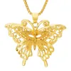 PrettyButterfly Déclaration Colliers Pendentifs Femme Sautoirs Collier Vague D'eau Chaîne Bavoir 24K Or Jaune Rempli Chunky Bijoux Hip Hop Bijoux