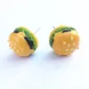 Boucles d'oreilles pendantes en acrylique, nourriture amusante, œufs frits, Hamburger, mignon, gaufre, Croissant, goutte, bijoux de fête uniques, cadeau