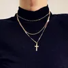 S862 Europe Fashion Jewelry Women's Cross Necklace Cross Cross Pendant Multi Pendant Multi-Layer Sweater Necker Necker
