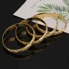 24K Gold Bangle dla kobiet Gold Dubai Bride Wedding Etiopian Bransoletka Afryka Bangle Arab Biżuteria Gold Charm Bransoletka