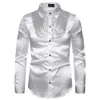 2019 moda tendência forma forma formal bola esfera casamento seda-como cetim camisas de manga longa camisas desempenho lantejoulas shinny tops1