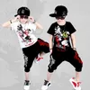 2019 Çocuklar İçin Kostüm Giysiler Setleri Yaz Boys Hip Hop Giyim Setleri Performans Dans Kıyafetleri Takım Çocuk Kıyafetleri Set 2 Parça