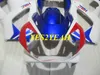 Injection Fairing body kit for Honda CBR900RR 929 00 01 CBR 900RR CBR 900 RR 2000 2001 White blue Fairings Bodyowrk+Gifts HZ52