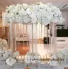 60cm / 120cm boyunda) kristal Çiçekler Vazo Düğün Masa Centrepiece Olay Yolu Altın Metal Vazolar Çiçek Sahipleri Parti Dekorasyon senyu0347 Kurşun