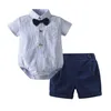 Summer Baby Boys Garnitury Noworodków Outfits Z Krótkim Rękawem Pajacyki + Szorty 2 Sztuk / Zestaw Baby Boy Ubrania Dziecko Niemowlę Chłopiec Designer Ubrania B630