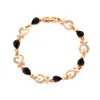 Vente en gros-5 couleurs Beau bracelet pour les femmes coloré autrichien cristal Love Love Heart Shape Chain bracelet bracelet en gros en gros