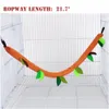 SEIS 5pcs Hamster Hanging Cage Accessories Set Leaf Wood Design Small Animal Hammock Channel Ropeway Swing Guinea Pig Rat Birds Sq1543154