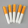 Ceramic Hitter smoke Pipe Smoking Accessories Yellow Filter Color 100pcs/box Cigarette Shape Tobacco Pipes