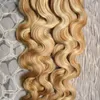 Ciało Fala Micro Loop Human Hair Extensions 1G / S 200g / Pack Micro Loop Ring Hair Extension Blonde Remy Colored Hair Locks 10-24 ''