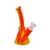 Design de copo de 6,5 '' Tubo de água de silicone Mini copo de silicone Bong inquebrável Oil Rig água bong com haste inferior de silicone 14 mm Glass Bo