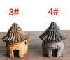 Nya trädgårdsdekorationer anländer 3cm Söt hartshantverk Hus Fairy Miniatyrer Gnome Micro Landscapedecor Bonsai för heminredning