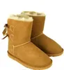 Chaude nouvelle mode australien classique bas pour aider les bottes d'hiver en cuir véritable Bailey arc bottes de neige chaudes pour femmes