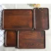 Natural Wood Retro Food Plate Multi Size Rectangle Pizza Cookies Trays Fruit Tea Coffee Plates Breakfast Bread Milk Trays VF1602 T03