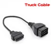 OBD2 Diagnostiska kablar och kontakter OBD Extension Cables för Gaz 12 Pin Truck Diagnostics Cable