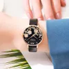 Curren Leather Watches 2019 Piękny unikalny design Dial kwarc zegar zegarowy Kobietowa sukienka modowa zegarek Montre femme3086581