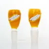Кальяны желтая головокружительная стеклянная чаша разноцветные большие рот сустав 14 мм 18 мм мужские головы бонги для аксессуаров для курения GLSAA