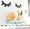 Holz 3D Nette Sleepy Augen Wimpern Muster Wand Aufkleber DIY Kinderzimmer Wohnzimmer Dekoration Baby Kindergarten Wand Kunst Kostenloser Versand