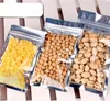 100st Olika Clear Aluminium Folie Bag Självtätning Zipper Zip Lock Packing Food Bag Retail Resealable Baking Packaging Bag påse